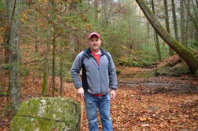 He Can't Sing!
Ran into Charlie Price while hiking to Laurel Creek and Kiner Creek Falls, near Kingsport, TN.

He said not to confuse him with the Country singer. he may not be able to sing but, Charlie Pride, the singer, can't hike as good as this Charlie. 
