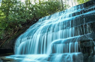 Side view of Brogedn Falls
Sun a bit of a problem but, on a 55 degree day in Jaunary?
