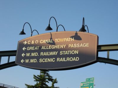 Beginning and End
Cumberland, MD where the Great Allegheny Passage begins and the C&O Tow Path ends.

A truly neat city, especially downtown.
 
Anywhere I can sit outside, eat good "Q", wash it down with a beer and get BJ stitched up from her latest bike accident, is a good lace to be in the Summertime.
