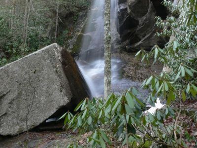 Behind Big Rock
In the shade of the cliff and behind Jones Fall's signature big rock.
