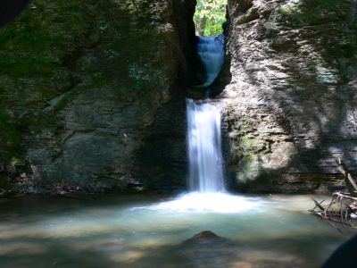 Cute
Just a small little falls tha flows through a crack in a rock wall. Kind of odd though?
