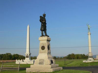 Least We Forget
Soldiers of stone stand at Antietam where in one single battle 23,000 casualties were suffered, more Americans than in one single day of battle, before or since.
