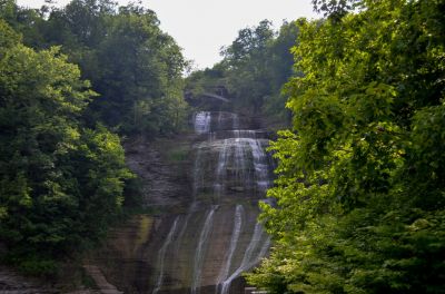 Uptown 
This falls is located right behind an old mansion and can be seen looking down ain street in Mantour, NY.
