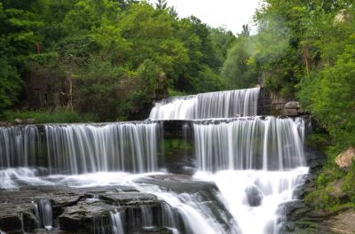 Seneca Mills Falls
A photogenic waterfalls, right along a bike trail from Dresden to Pen Yan.

 An old mill ruins set across the falls but, actually adds to the scene.
